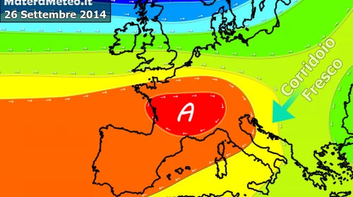 25-26 Settembre 2014, prima pioggia poi nuovo calo delle temperature